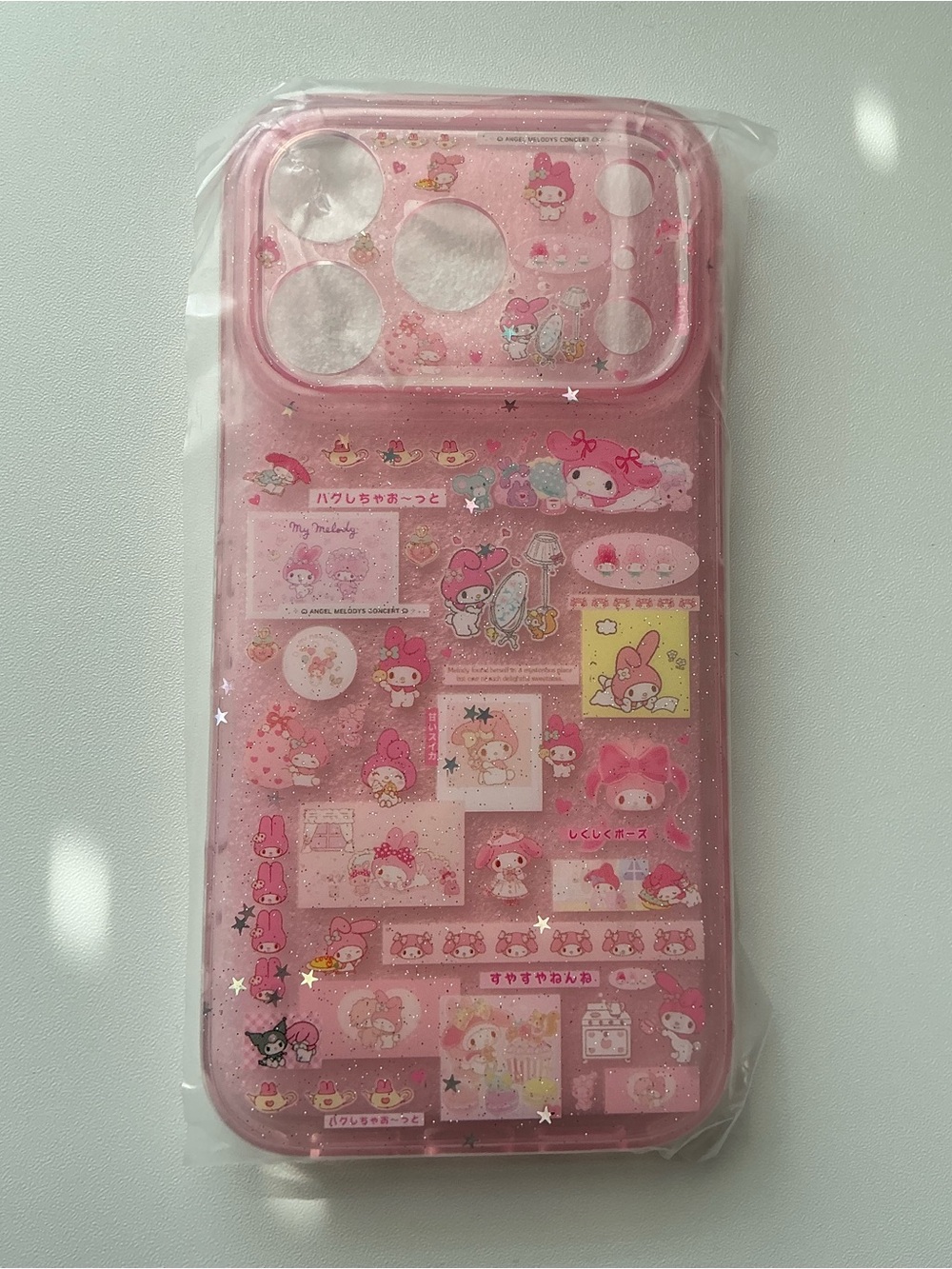 Pink My Melody Glitter iPhone Case - Cute Sanrio Style